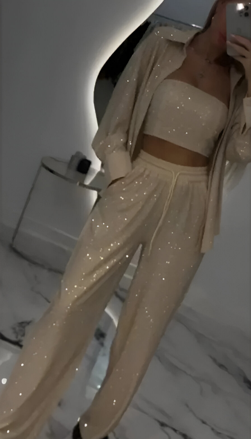 Nola | Modern Sequin 3-Piece Lounge Set