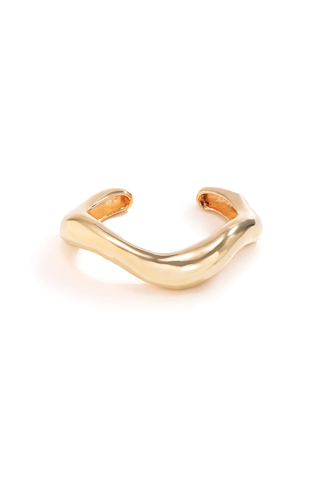 Unique asymmetrical bracelet made of metal material for a stylish look