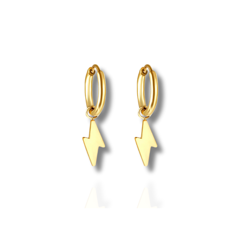 Elegant Lightning Stripe Hoop Earrings - Emilia for a striking look
