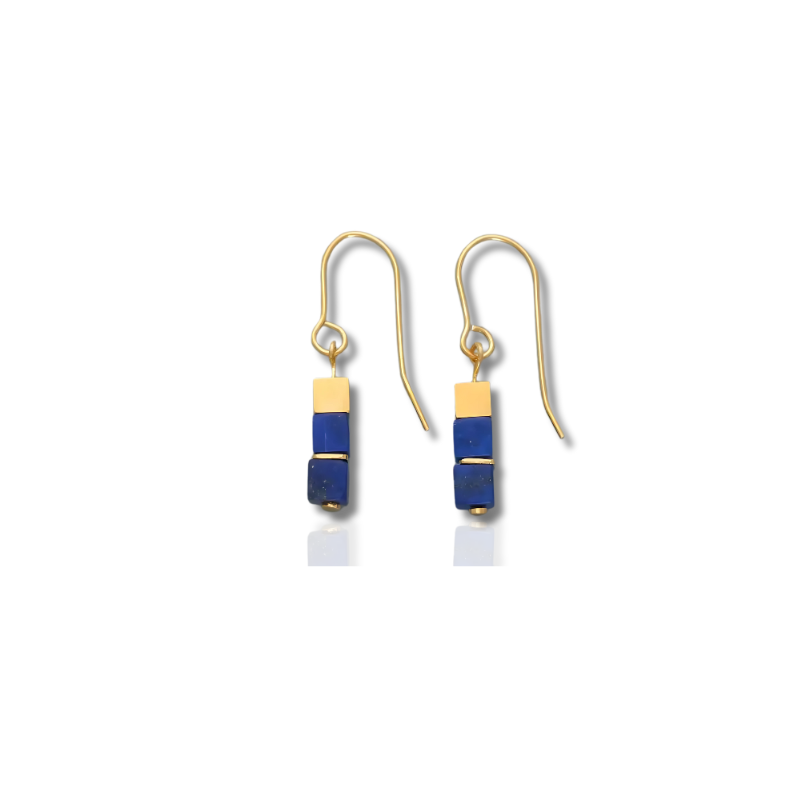Elegant Blue Cube Earrings - Not for a stylish look