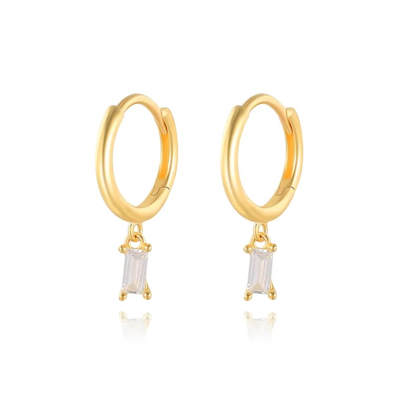 Chic and Elegant Square Earrings with Zirconia - Lauren