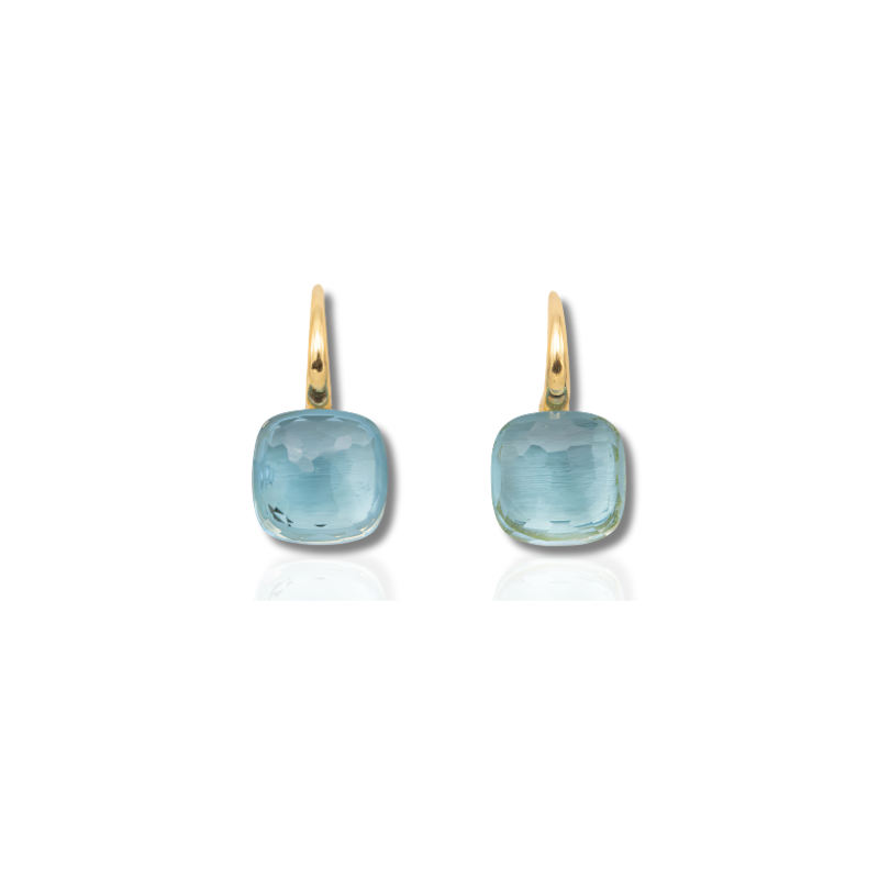 Elegant Blue Embedded Zirconia Earrings - Ella for a Refined Look