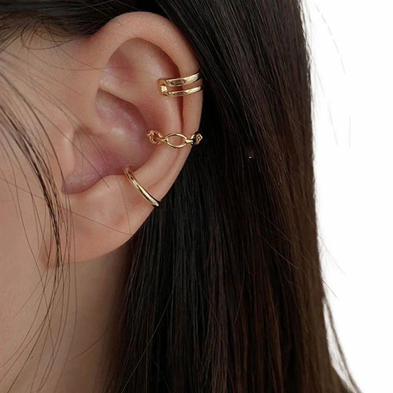 Women's Stylish 3-Piece Earring Set with Stud Earrings - Nova