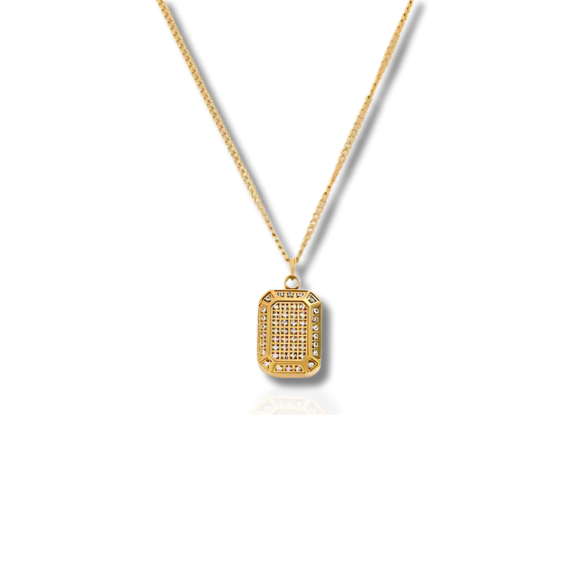 Elegant Geometric Zirconia Pendant Necklace - Julia Style