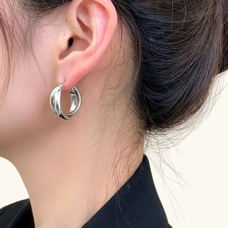 Cute Vintage Braided Hoop Earrings - Miniature Style