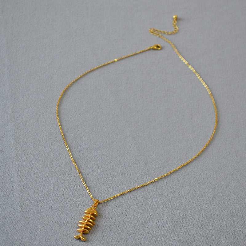 Elegant Gold-Plated Herringbone Necklace - Merle for a Timeless Look