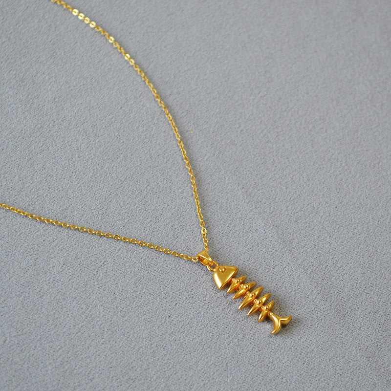 Elegant Gold-Plated Herringbone Necklace - Merle for a Timeless Look