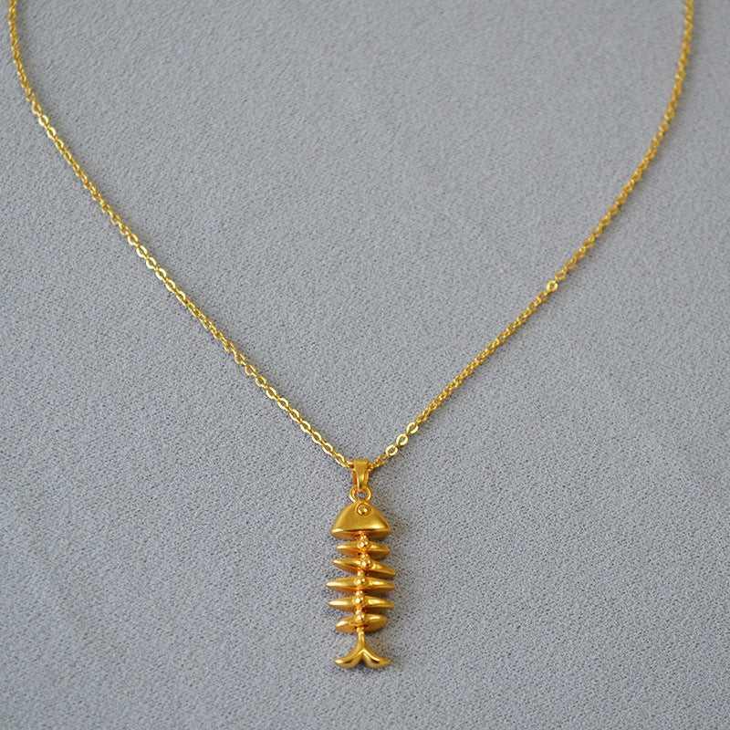 Elegant Gold-Plated Herringbone Necklace - Merle for a Timeless Look