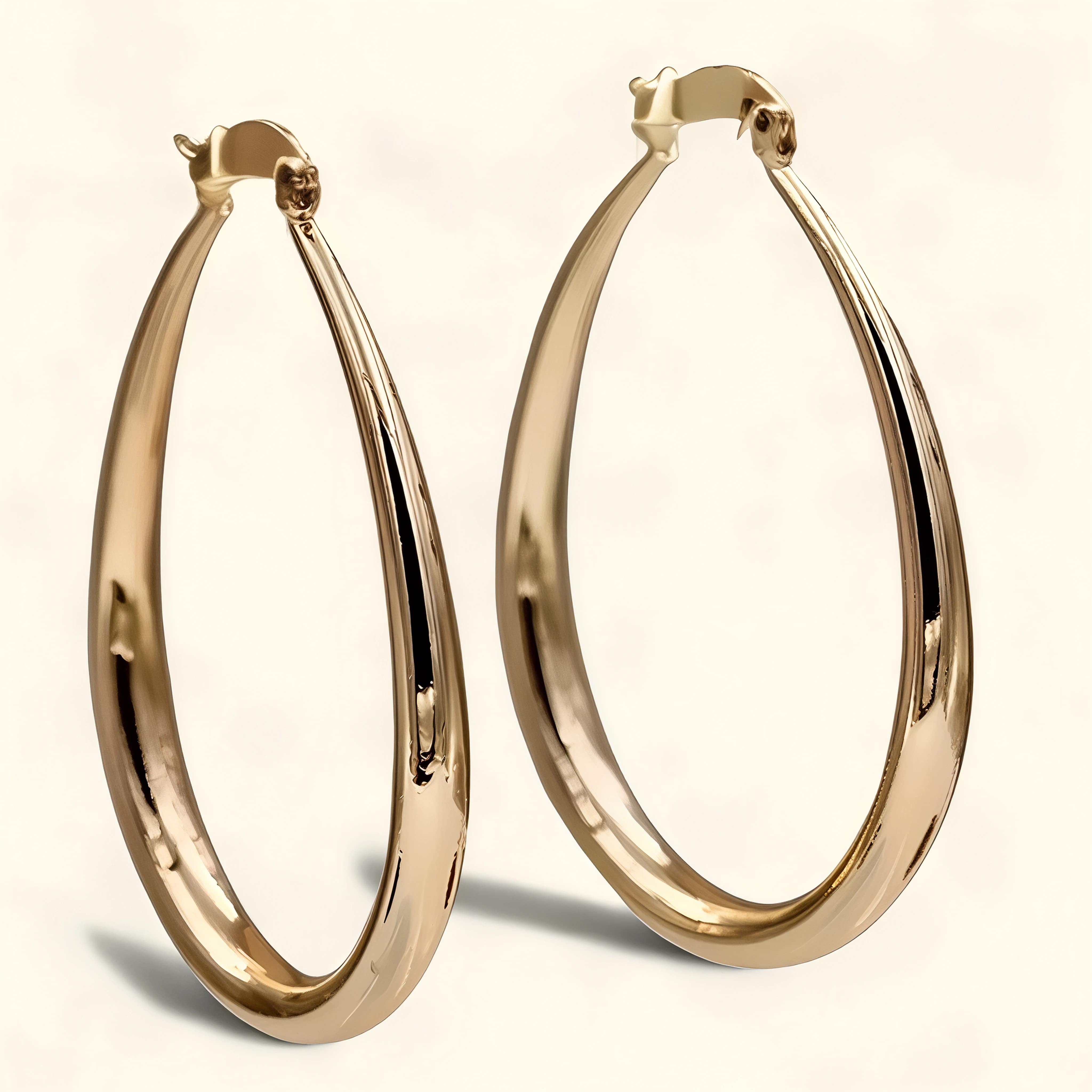 Bolle Golden Hoop Earrings – Vintage Look & Waterproof