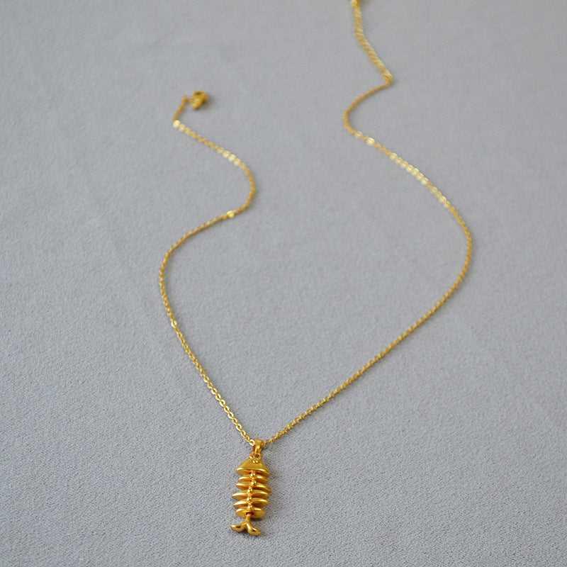 Elegant Gold-Plated Herringbone Necklace - Merle for a Timeless Look