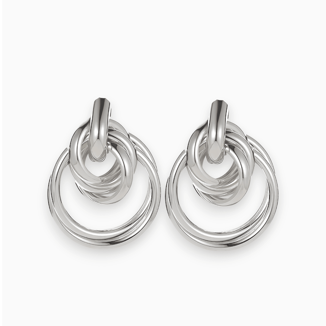 14K Gold-Plated Earrings with French Flair and Punk Edge