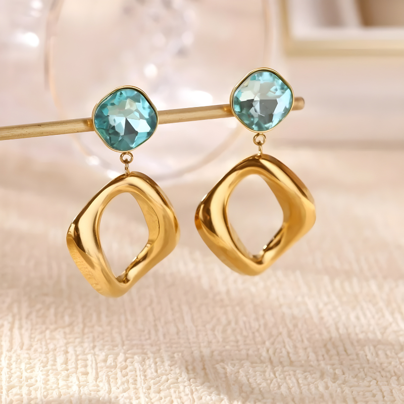 Elegant Irregular Zircon Earrings - Veronica