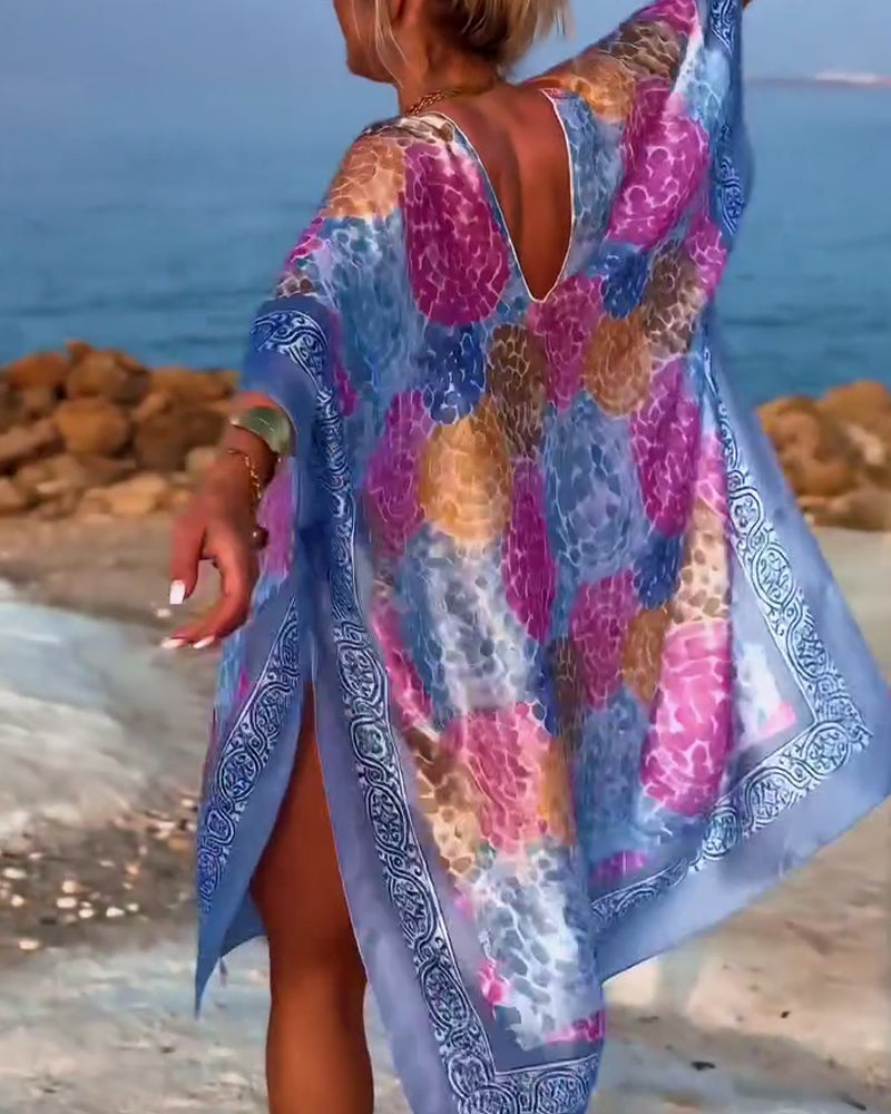 Resort Print Beach Cover-up Swimwear