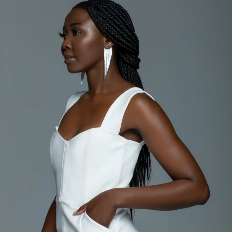 Stylish Silver Tassel Earrings - Bernice for an Elegant Look