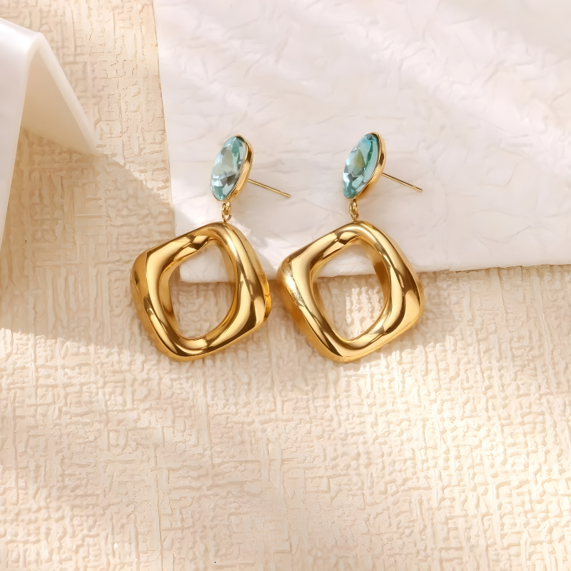 Elegant Irregular Zircon Earrings - Veronica