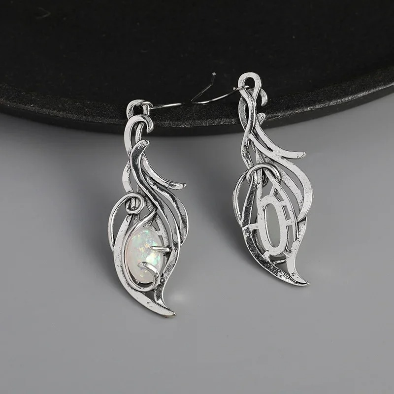 Elegant Oval Fire Opal Earrings - Kelly for a captivating look
