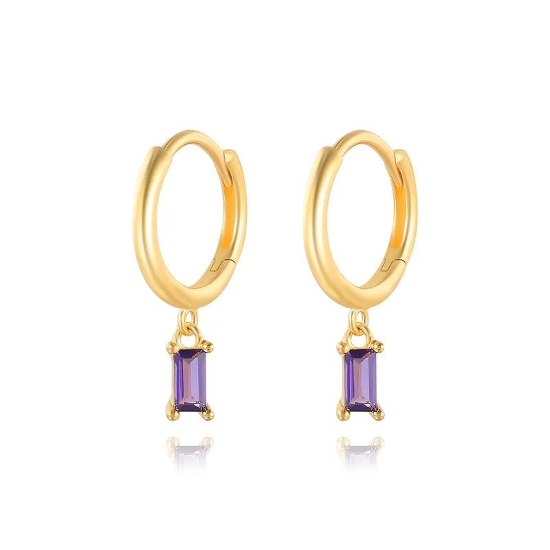 Chic and Elegant Square Earrings with Zirconia - Lauren