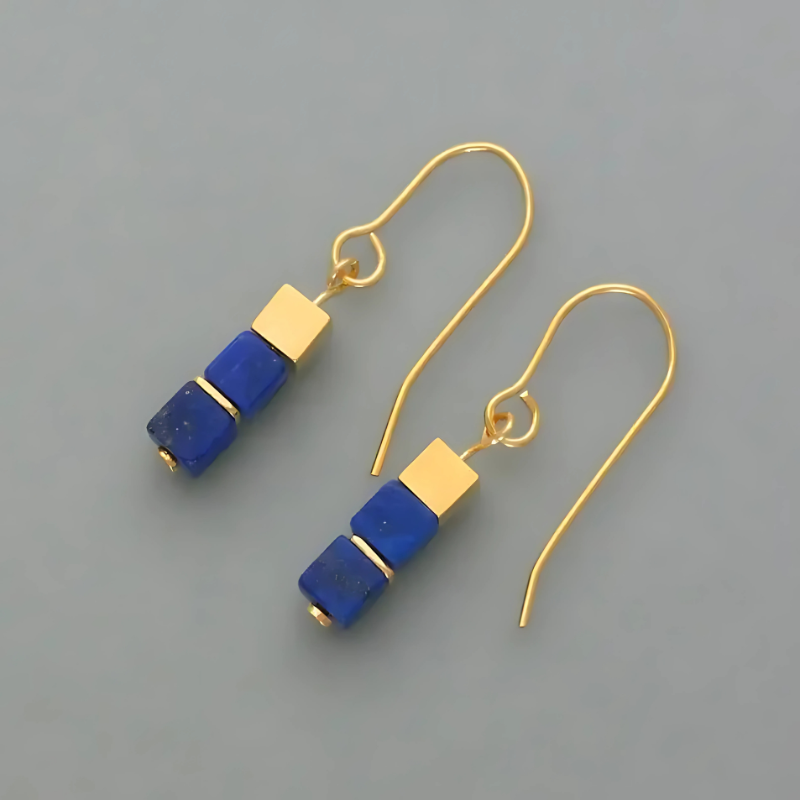 Elegant Blue Cube Earrings - Not for a stylish look