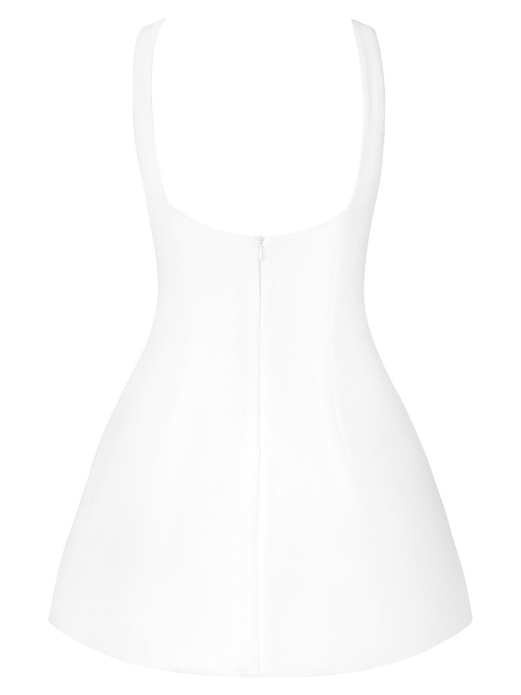 Talia Cinched Waist Backless A-Line Mini Dress