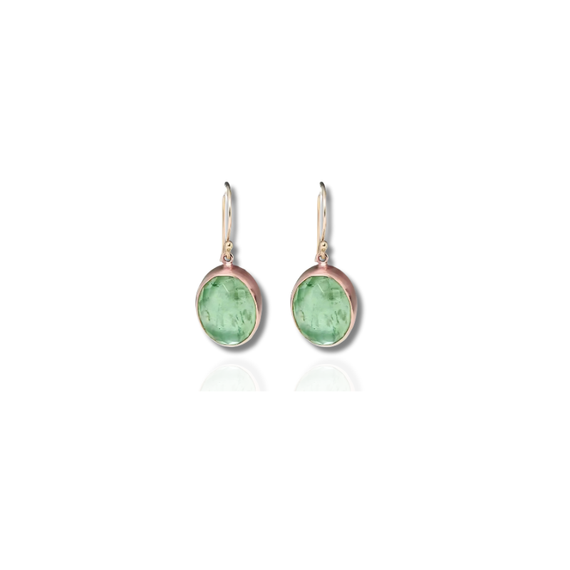Elegant Green Tourmaline Drop Earrings - Avery