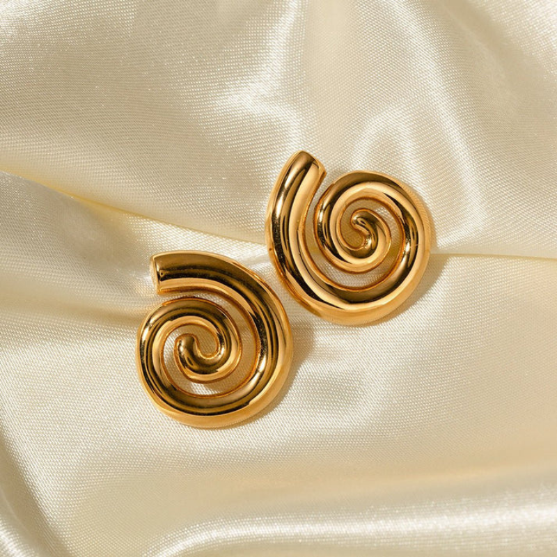 Stylish Elegant Spiral Earrings - Lily