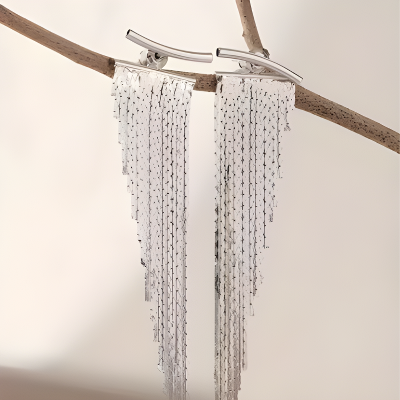 Stylish Silver Tassel Earrings - Bernice for an Elegant Look