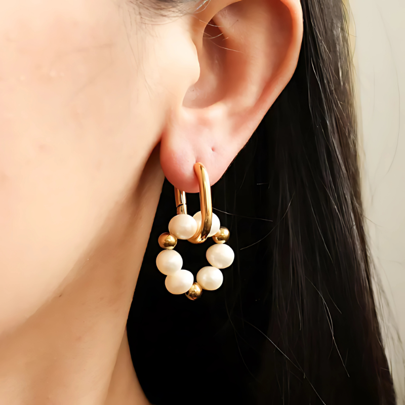 Stylish Pearl Bengelen Earrings - Lana for an Elegant Look