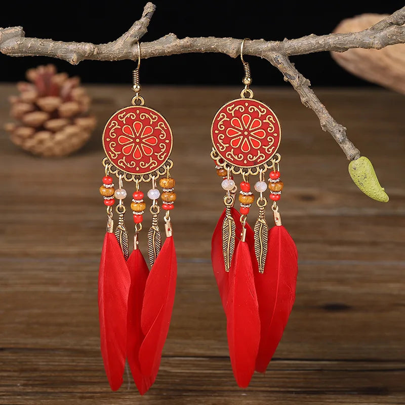 Cheryl Bohemian Dangling Earrings with Elegant Tassels for a Stylish Look