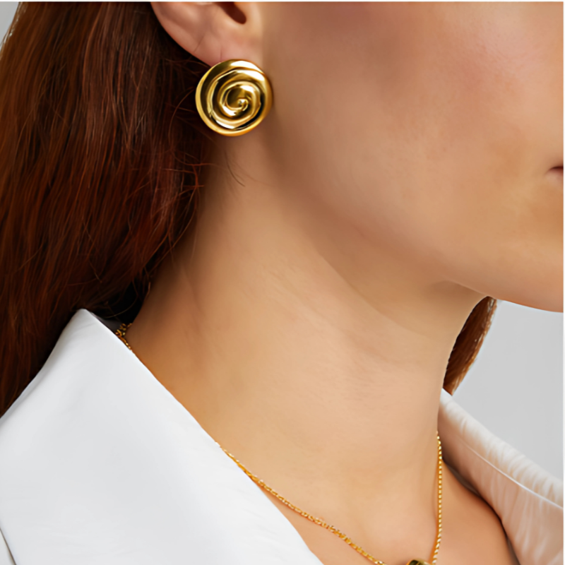 Stylish Spiral Earrings - Kiki for an Elegant Look