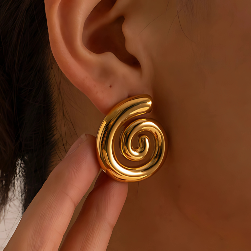 Stylish Elegant Spiral Earrings - Lily