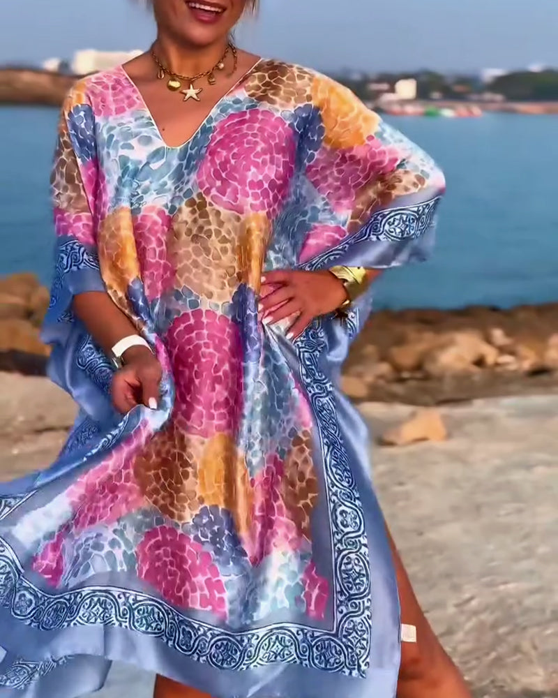 Resort Print Beach Cover-up Swimwear