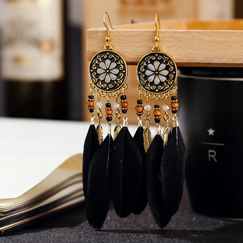 Cheryl Bohemian Dangling Earrings with Elegant Tassels for a Stylish Look