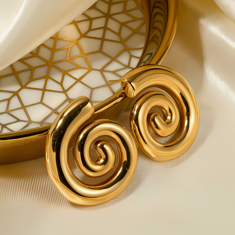 Stylish Elegant Spiral Earrings - Lily