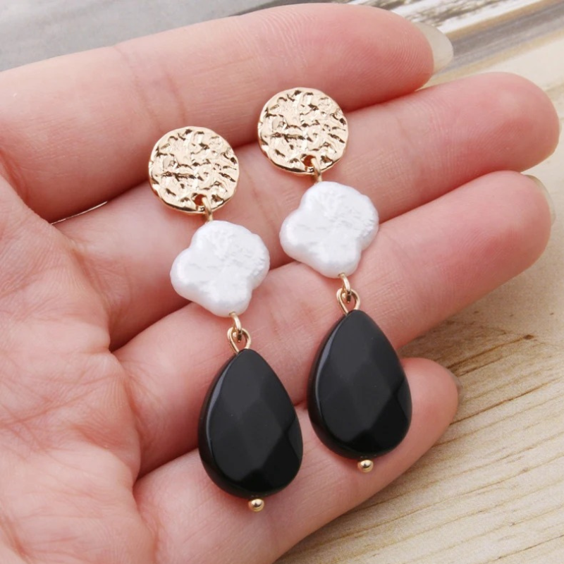 Stylish Pearl Drop Earrings for Men