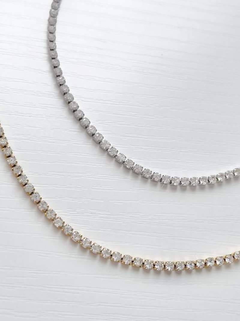 Choker in tennis style, fashionable and elegant, add a seductive charm to your outfit