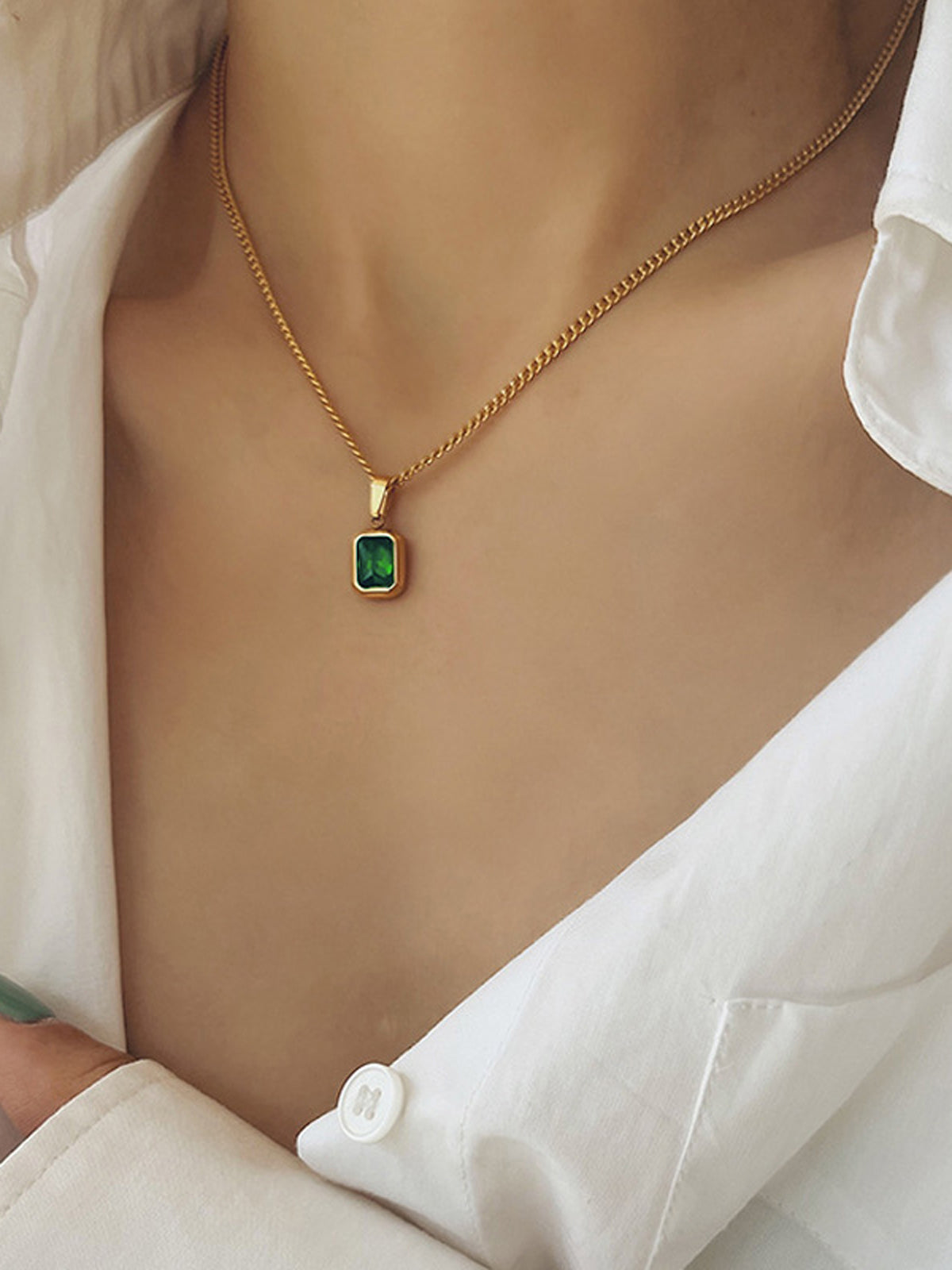 Green Pendant Necklace