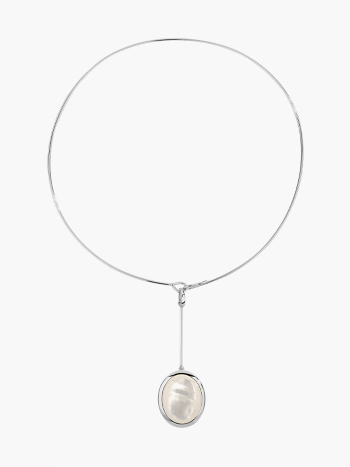 Reflect your elegance with the stylish Silver Baroque Pearl Necklace