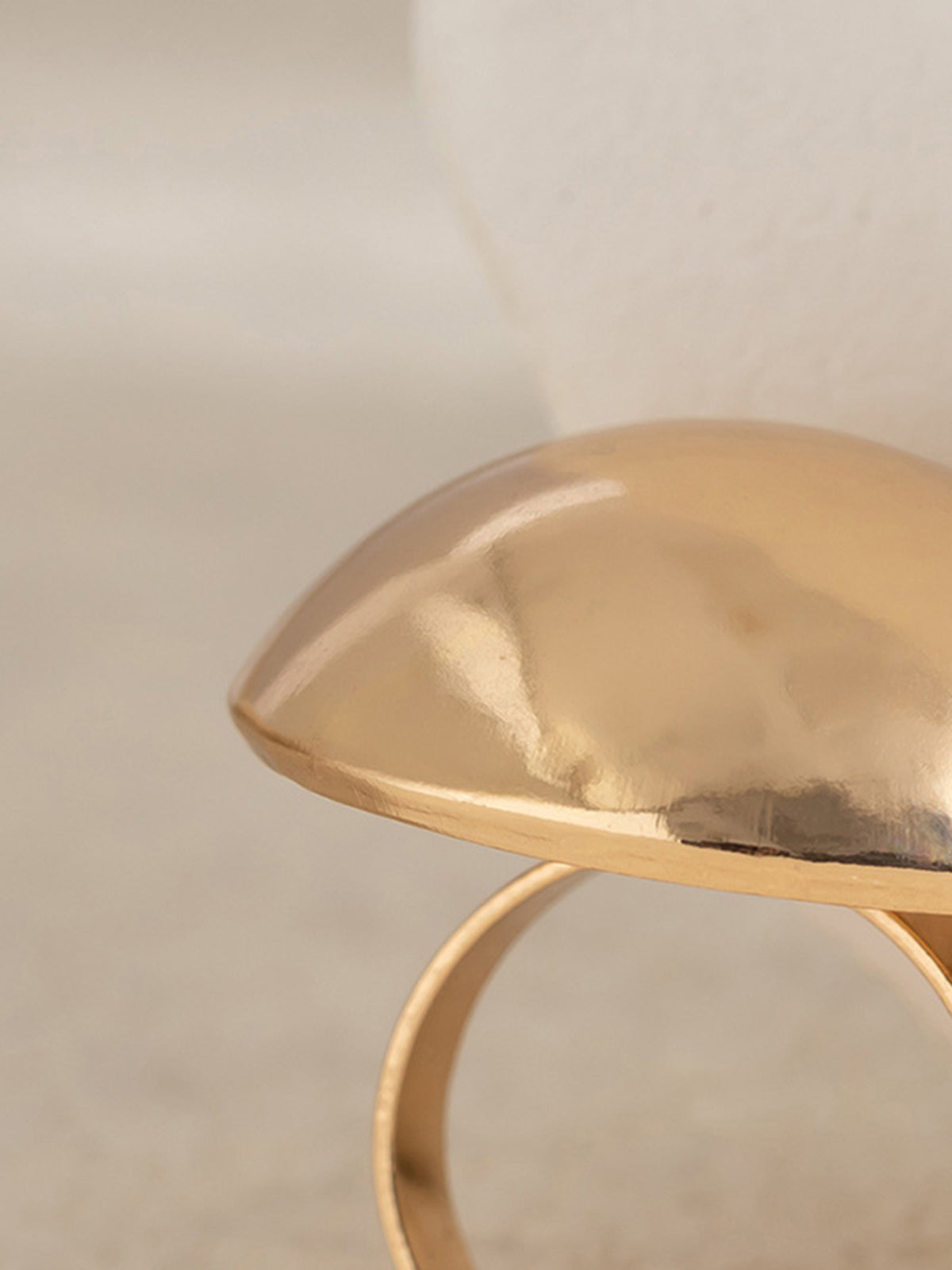 Stylish geometric half ball ring for a unique look