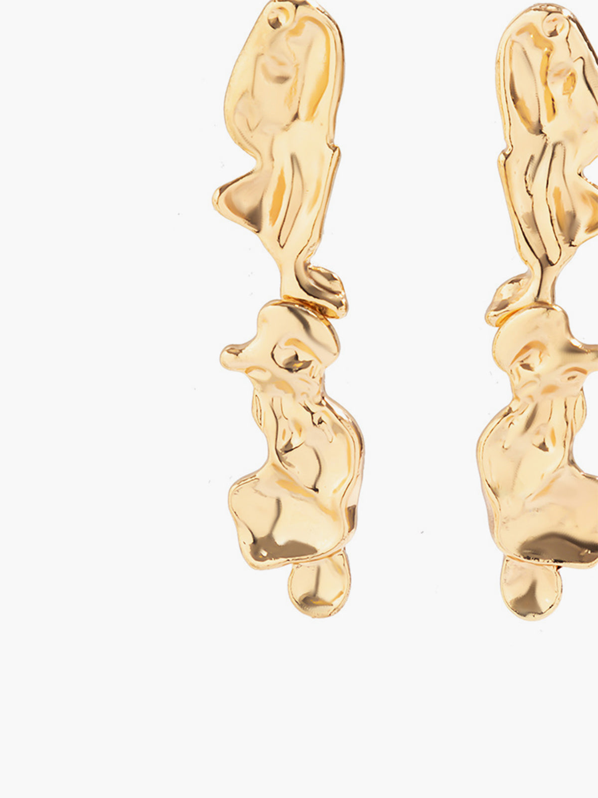 Elegant linen washer claw earrings in teardrop shape