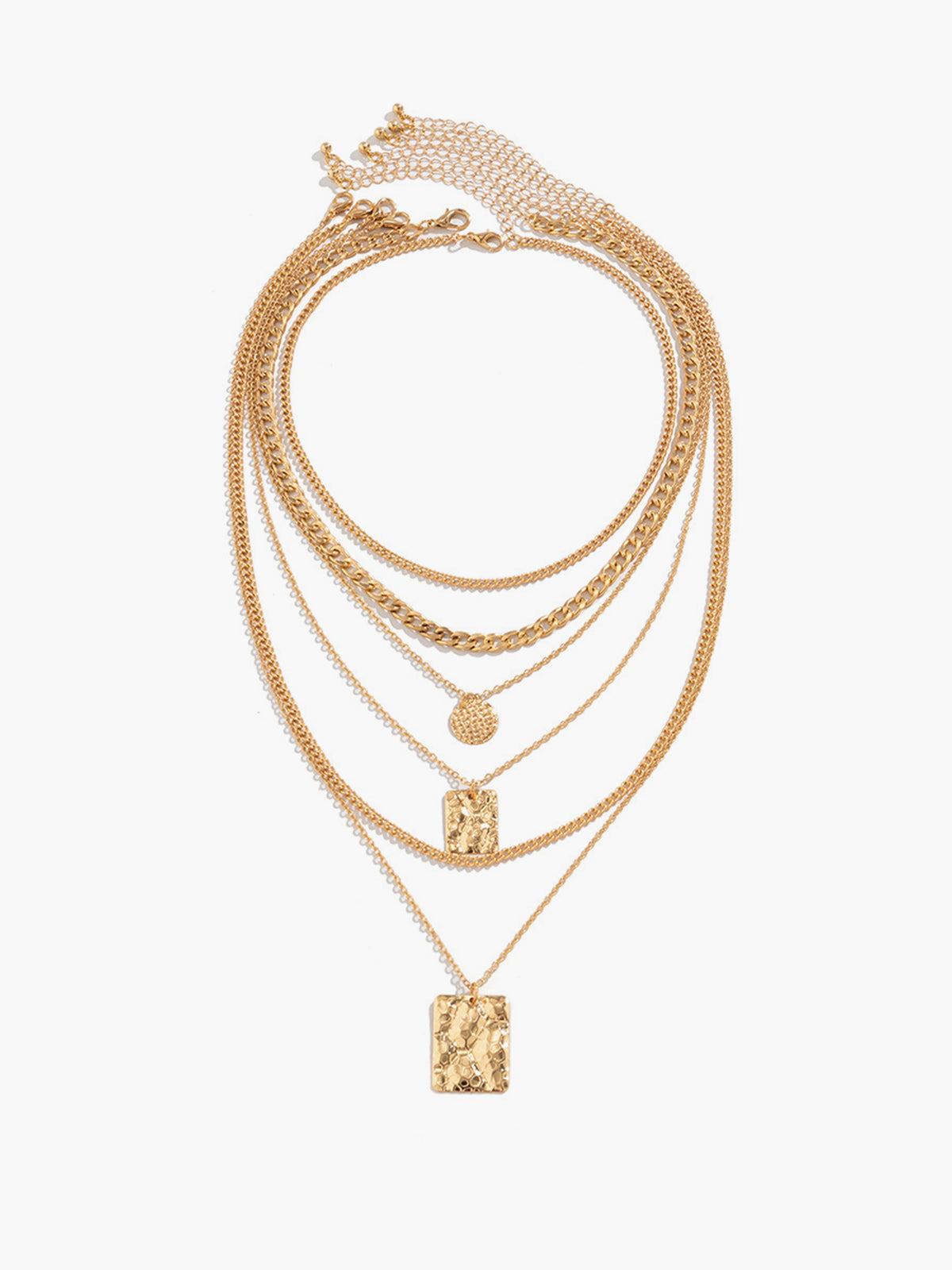 Elegant multi-row gold-plated necklace for a stylish look