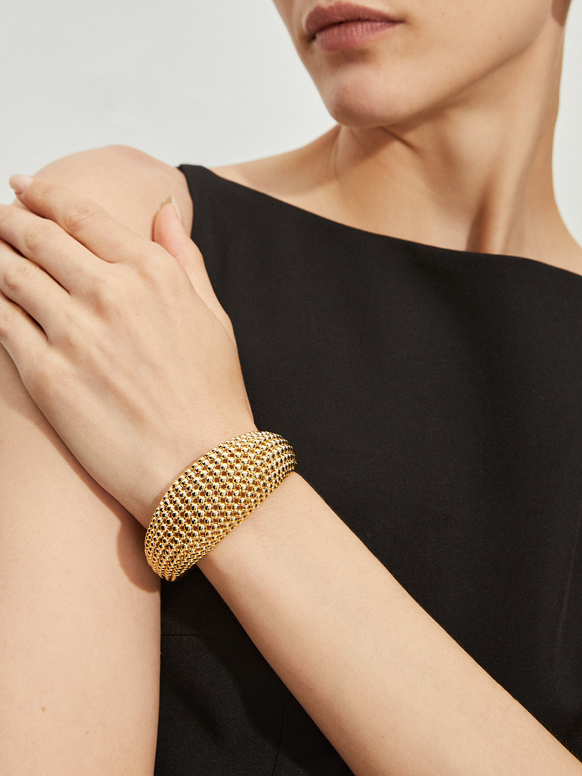 Vintage Holle Beads Open Bracelet