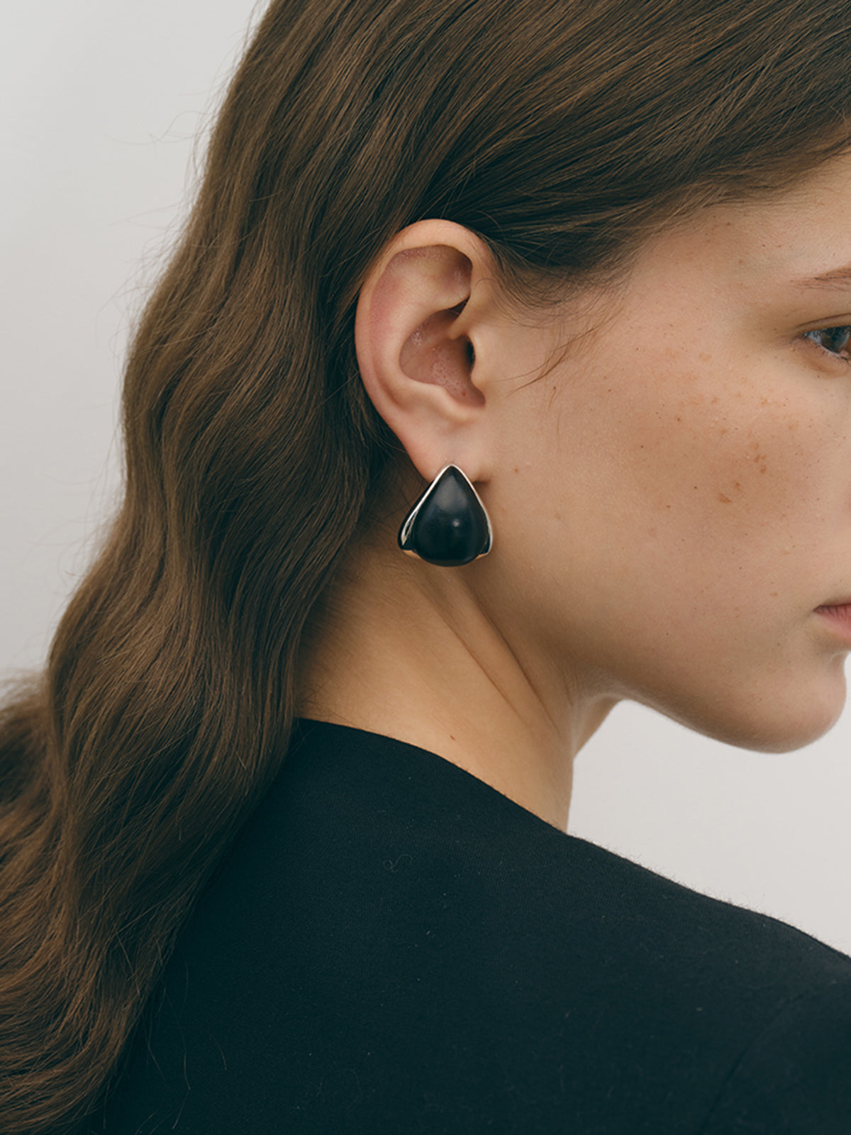 Elegant Bijoux Midnight Black Onyx Earrings