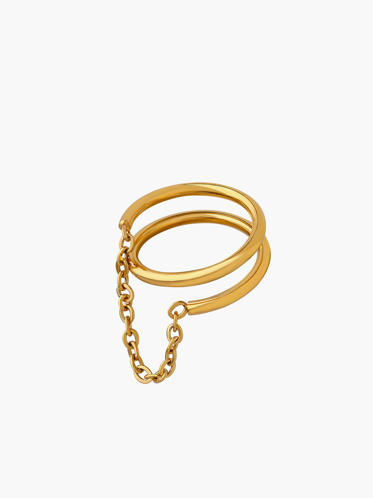 Double-layer necklace charm ring for a trendy and refined look