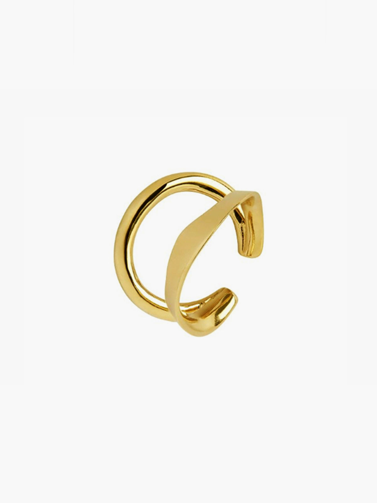 Double Layer Irregular Ear Ring - Set of 1 piece