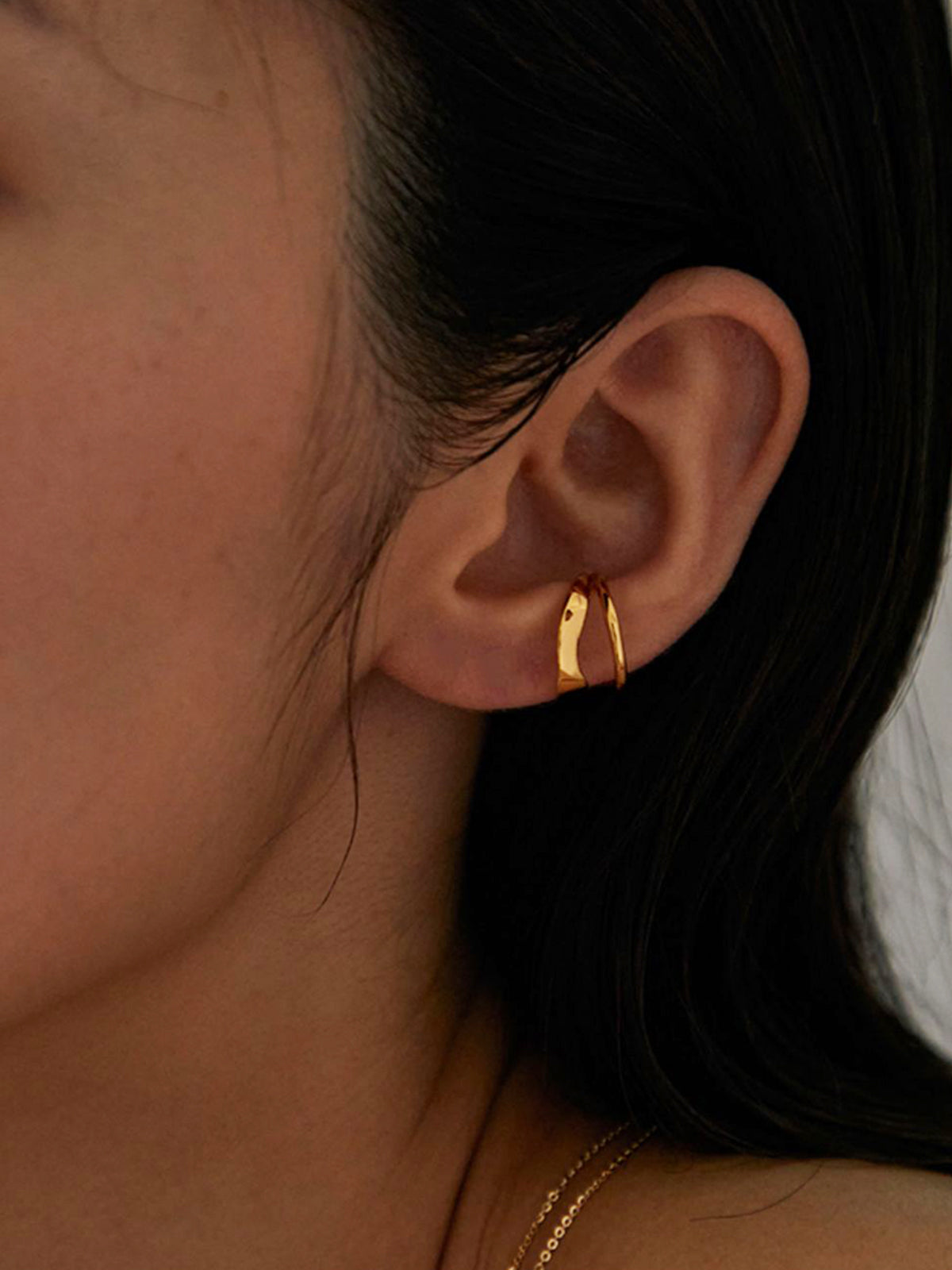 Double Layer Irregular Ear Ring - Set of 1 piece