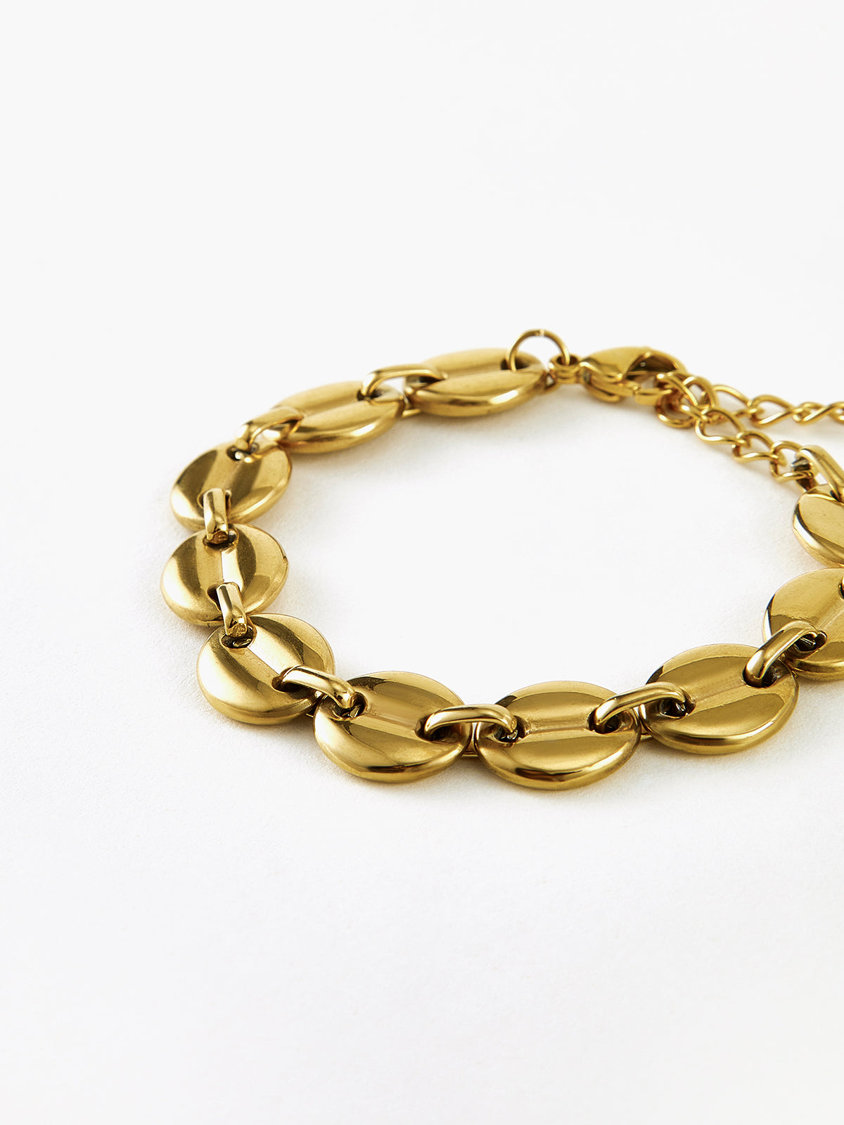 Elegant Gold Coffee Bean Bracelet