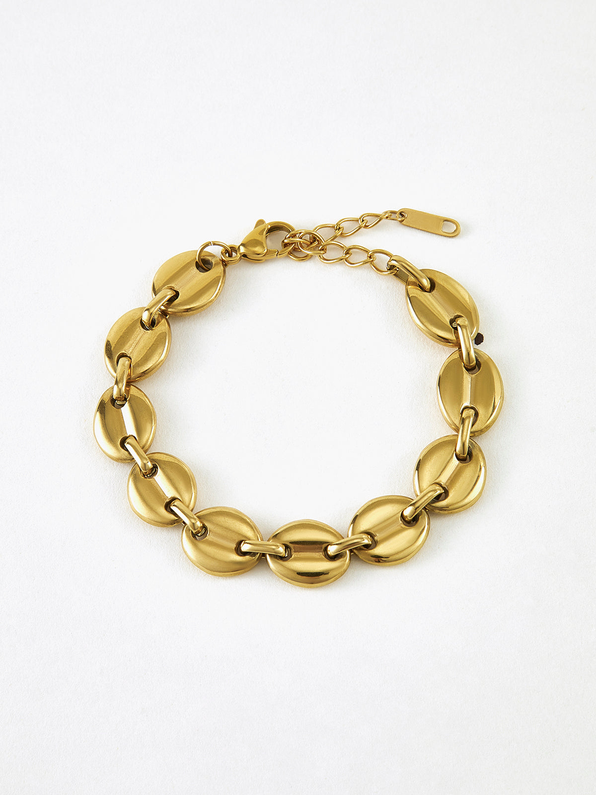 Elegant Gold Coffee Bean Bracelet