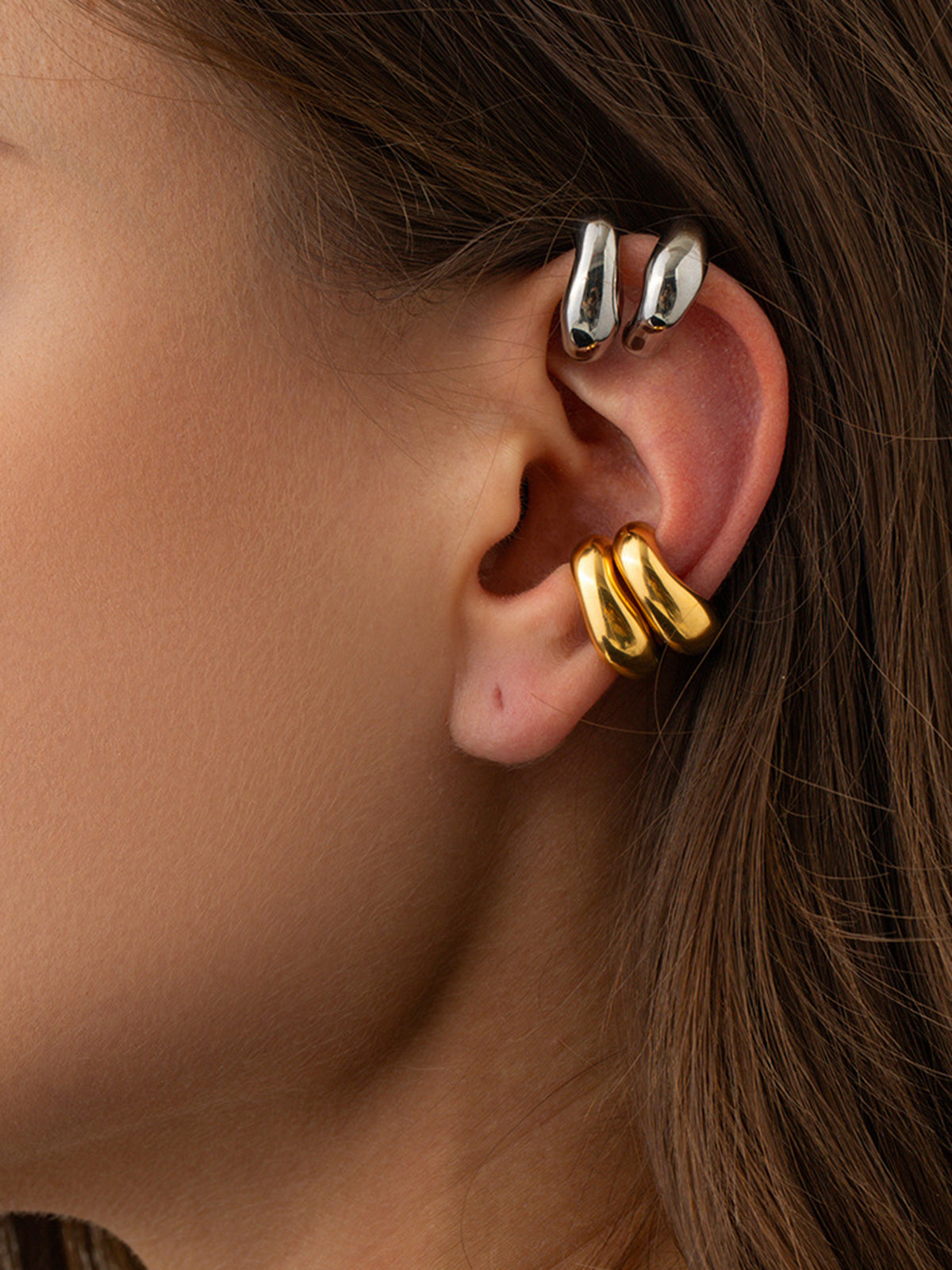 Stylish Chunky Hoop Earrings Cuff
