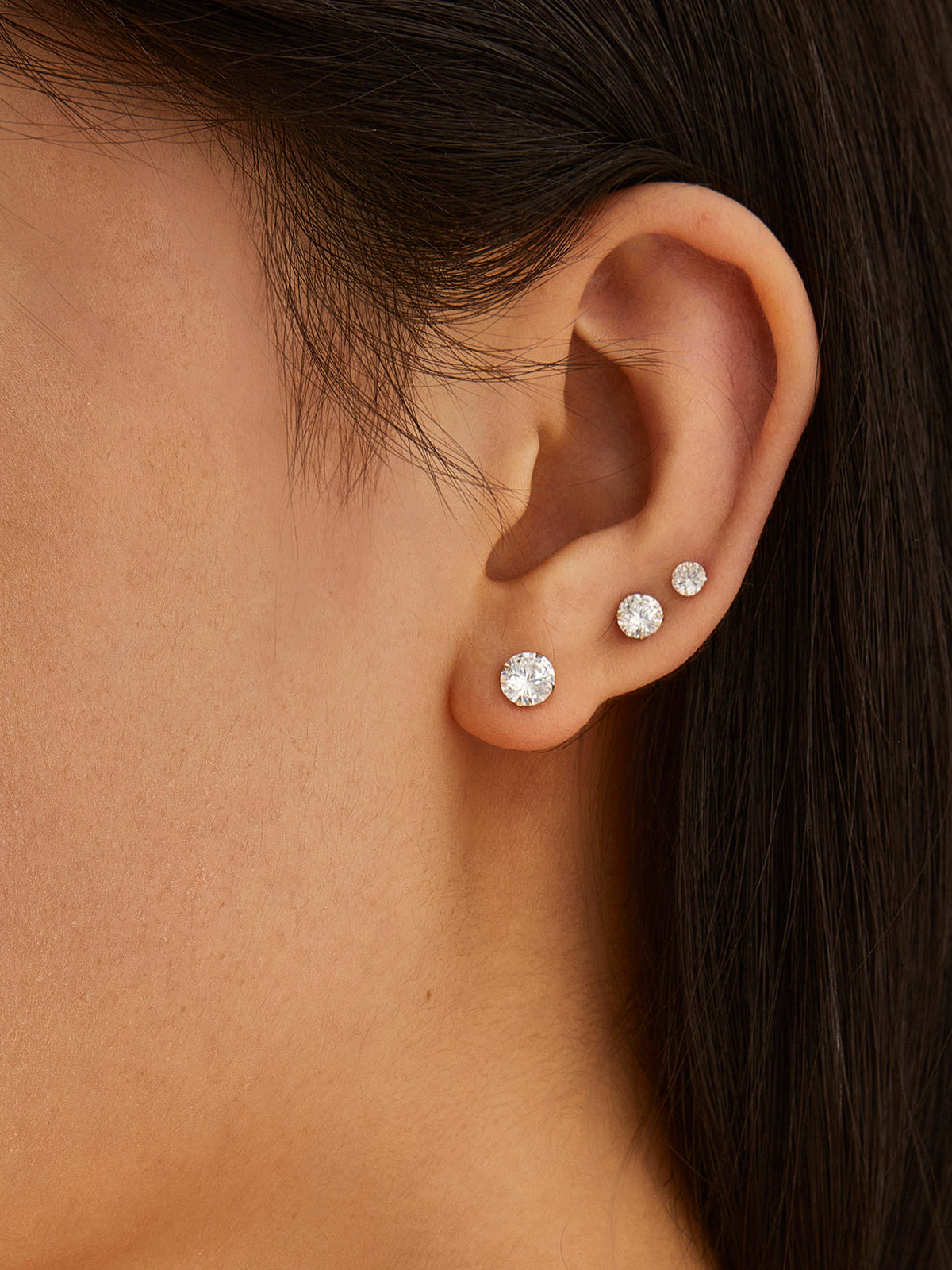 Elegant Shine Zirconium Stud Earring Set