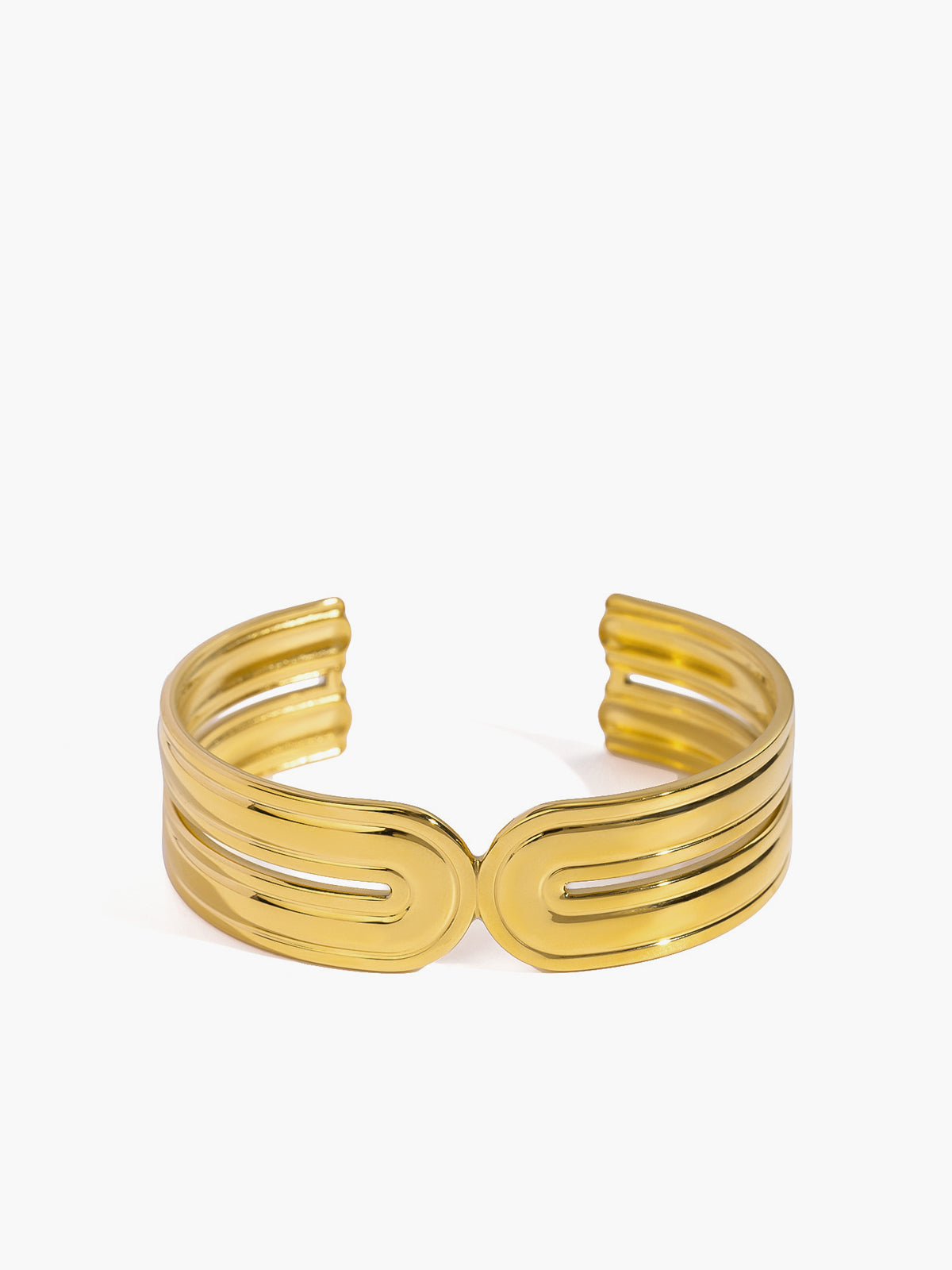 Spatial Open Tunnel Cuff Bracelet
